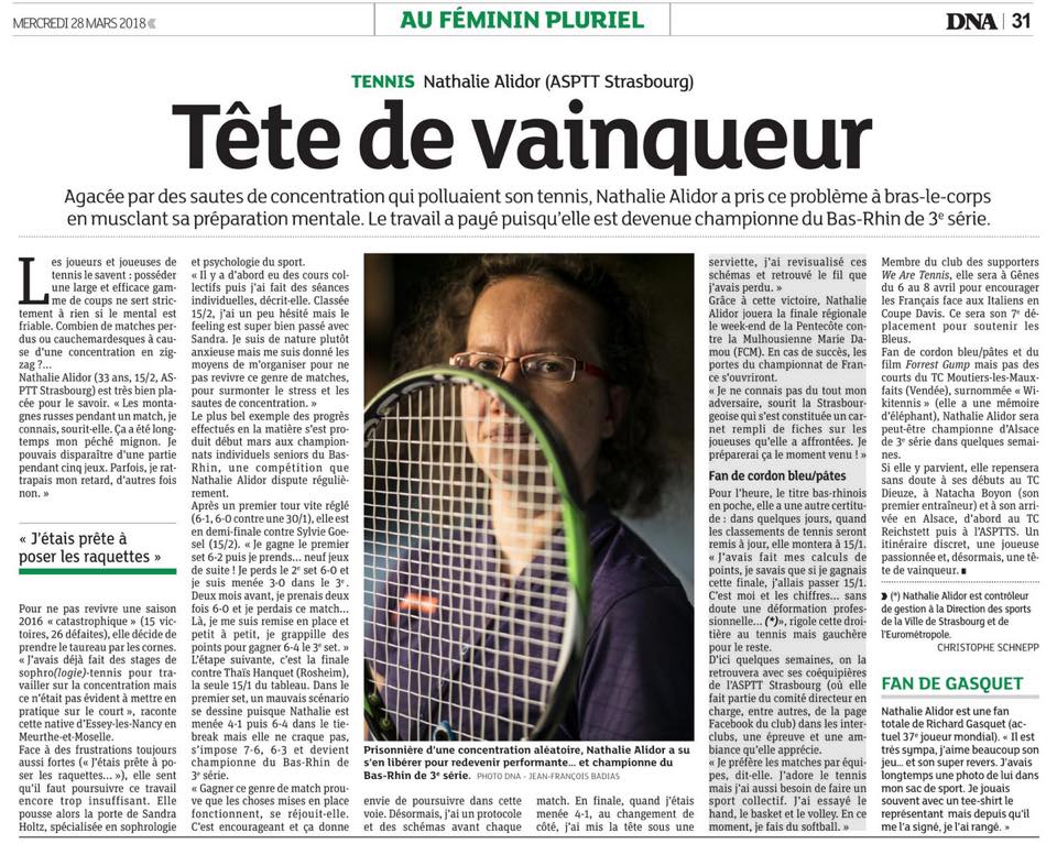 La préparation mentale à l'honneur dans les DNA d'aujourd'hui.