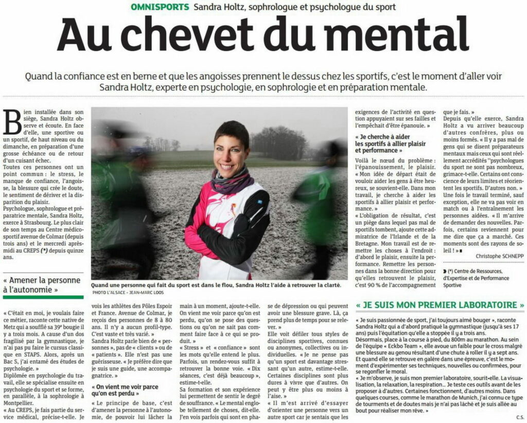 Sandra Holtz à l'honneur dans les DNA