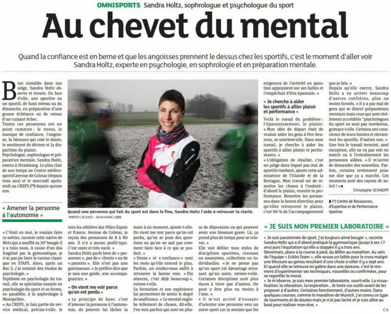 Sandra Holtz à l'honneur dans les DNA