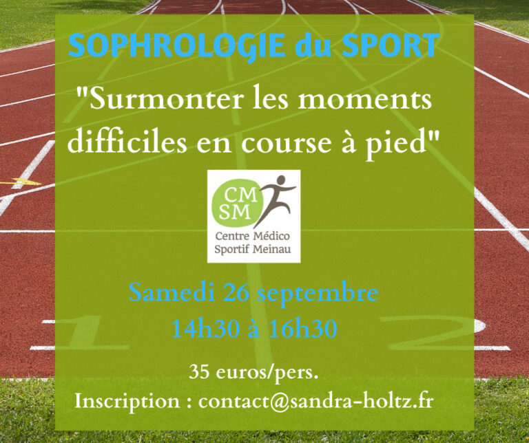 Atelier sophrologie du sport animé par Sandra Holtz