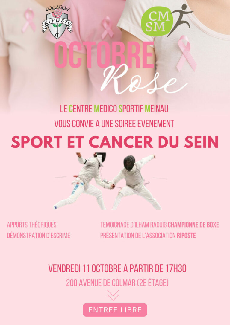Octobre Rose au CMSM : Soirée "Sport & Cancer du Sein" !
