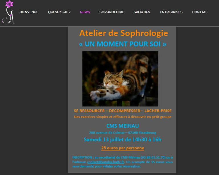 Atelier de sophrologie animé par Sandra Holtz